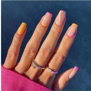 Beautiful press-on or glue-on nails.